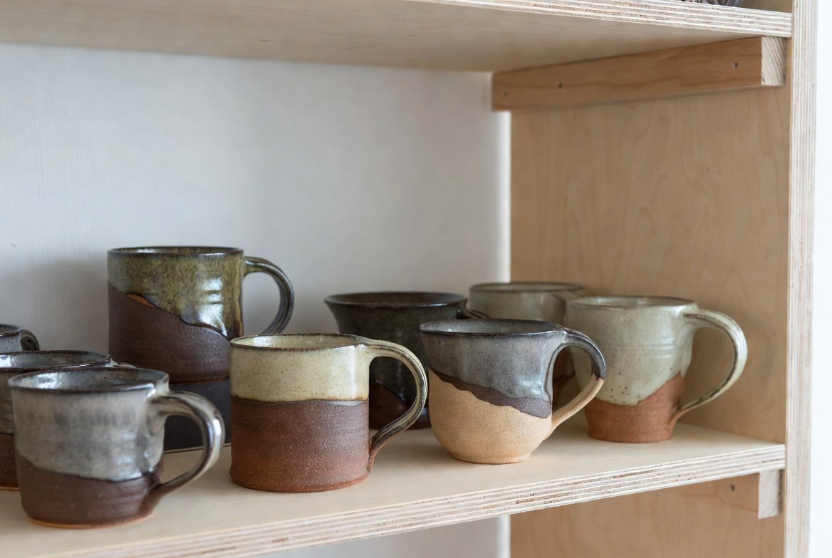 Ceramic mugs, vases and ceramicware