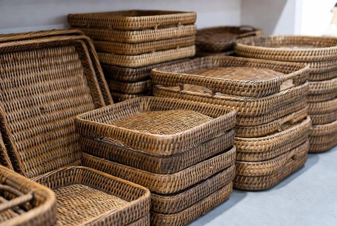 Woven rattan décor products